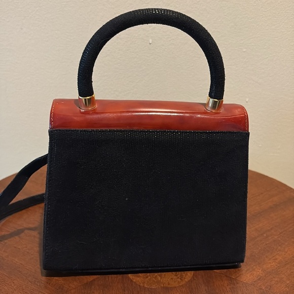 Donald Pliner  Crossbody bag  envelope style   piled leather/patent leather NWOT - Picture 9 of 15